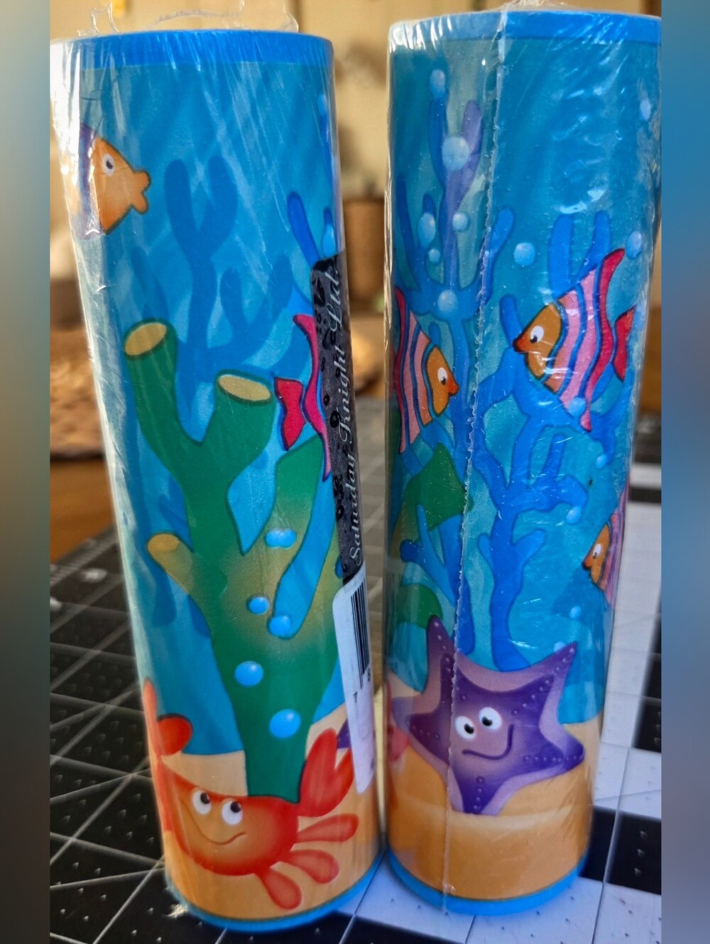 Set of vintage rolls of Sea Life decorative wallpaper border by Saturday Knight